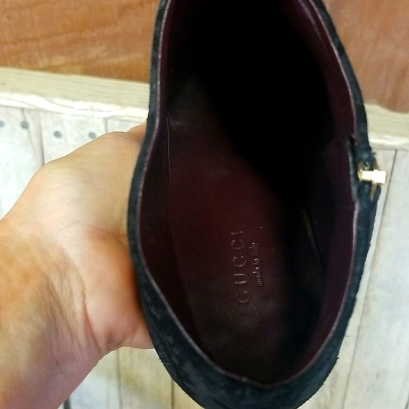 Gucci Pineapple Suede Booties - Picture 5 of 8